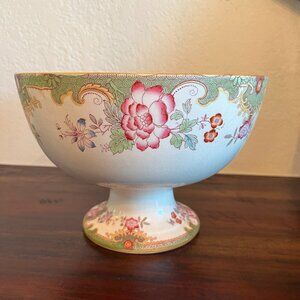 Antique RARE Royal Doulton England TEMPLE Pedestal Compote Bowl Early 1900s Pink